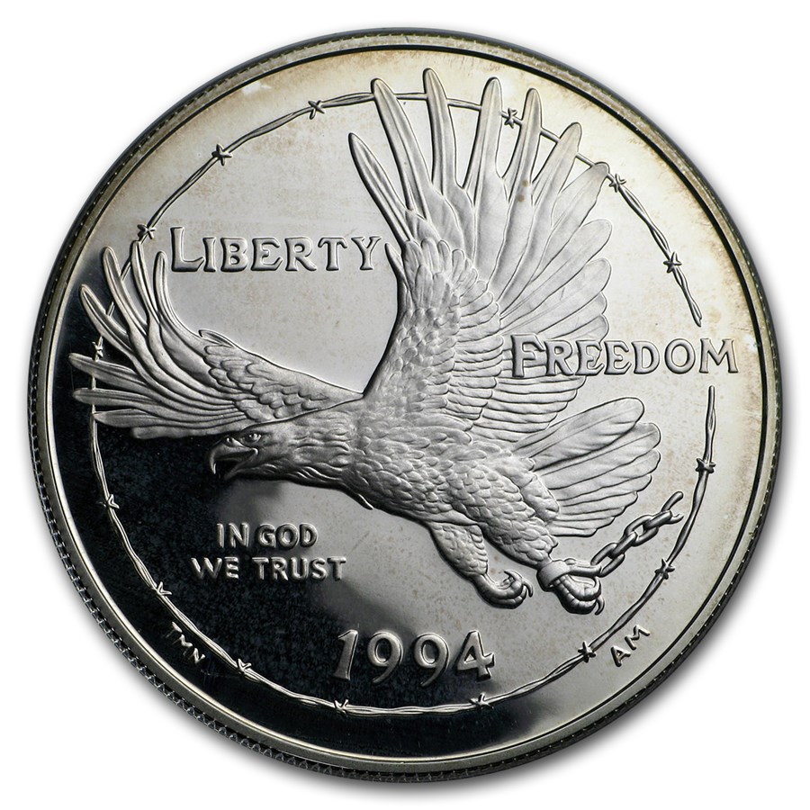 1994-P Prisoner of War $1 Silver Commem Proof (w/Box & COA)