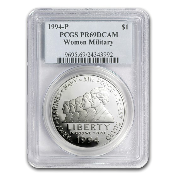 1994-P Women in Military $1 Silver Commem PR-69 PCGS 1994-P Women in Military $1 Silver Commem PR-69 PCGS