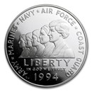 1994-P Women in Military $1 Silver Commem Proof (w/Box & COA)