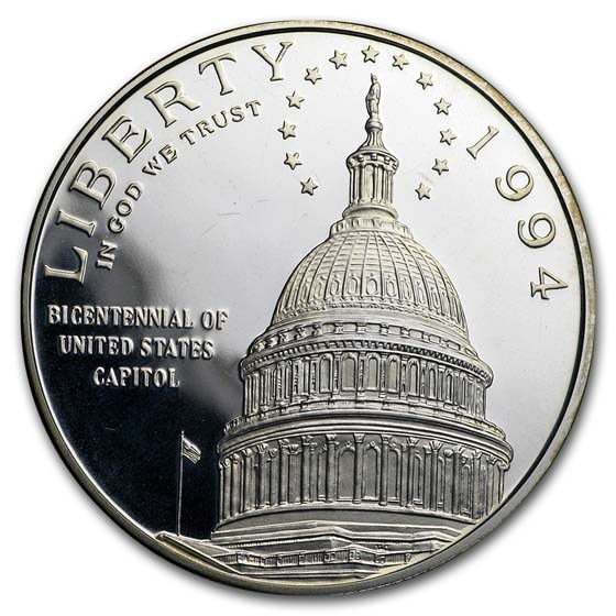 1994-S Capitol $1 Silver Commem Proof (Capsule Only) 1994-S Capitol $1 Silver Commem Proof (Capsule Only)