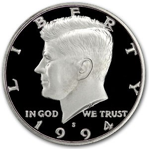 1994-S Kennedy Half Dollar Gem Proof 1994-S Kennedy Half Dollar Gem Proof