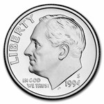 1994-S Roosevelt Dime 50-Coin Roll Proof (Silver)
