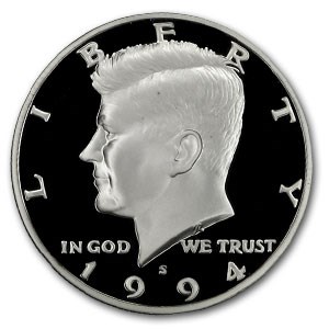 1994-S Silver Kennedy Half Dollar Gem Proof 1994-S Silver Kennedy Half Dollar Gem Proof