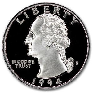 1994-S Silver Washington Quarter Gem Proof