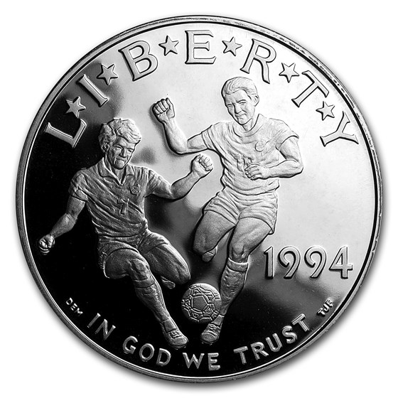 1994-S World Cup $1 Silver Commem Proof (w/Box & COA)