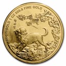 1994 Singapore 1 oz Proof Gold 100 Singold Dog Proof