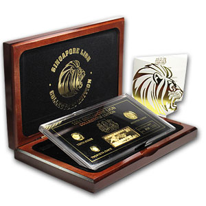 Buy 1994 Singapore 4-Coin Gold & Silver Lion Proof Set | APMEX