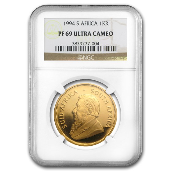 1994 South Africa 1 oz Gold Krugerrand PF-69 NGC 1994 South Africa 1 oz Gold Krugerrand PF-69 NGC