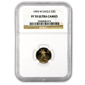 1994-W 1/10 oz Proof American Gold Eagle PF-70 NGC 1994-W 1/10 oz Proof American Gold Eagle PF-70 NGC