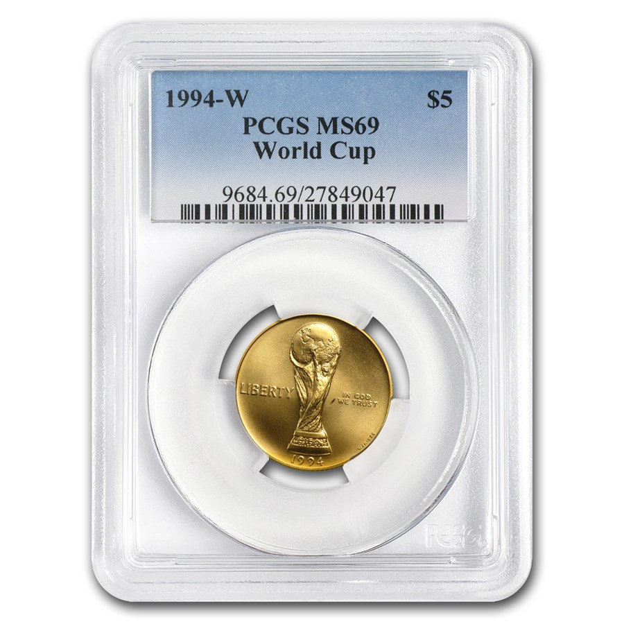 1994-W Gold $5 Commem World Cup MS-69 PCGS