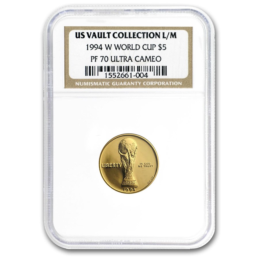 1994-W Gold $5 Commem World Cup PF-70 NGC