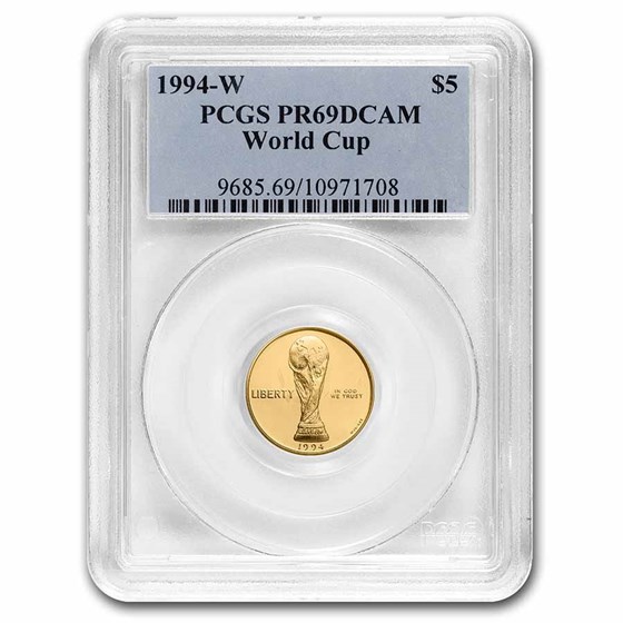 1994-W Gold $5 Commem World Cup PR-69 PCGS