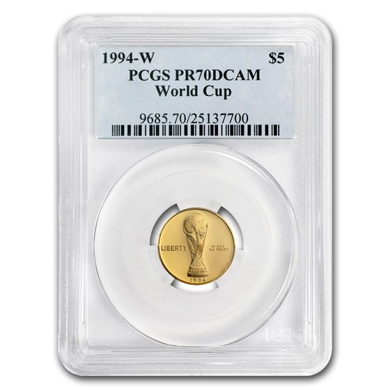 1994-W Gold $5 Commem World Cup PR-70 PCGS 1994-W Gold $5 Commem World Cup PR-70 PCGS