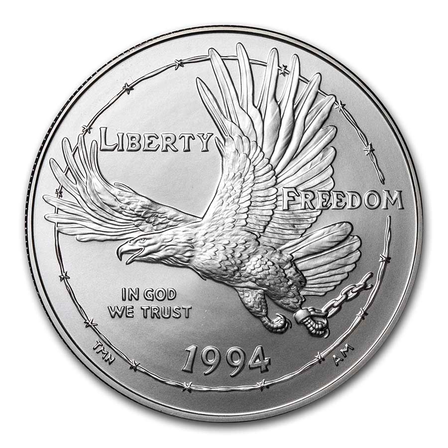 1994-W Prisoner of War $1 Silver Commem BU (w/Box & COA)