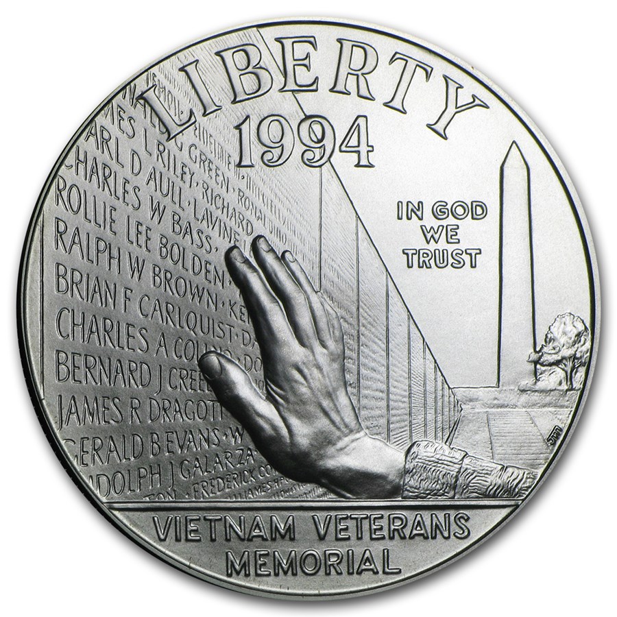1994-W Vietnam Veterans Memorial $1 Silver BU (Capsule Only)
