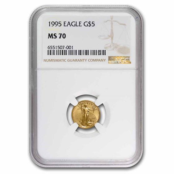 1995 1/10 oz American Gold Eagle MS-70 NGC