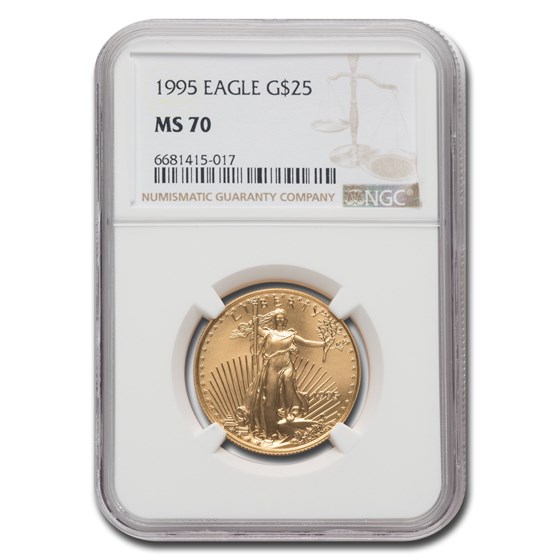 1995 1/2 oz American Gold Eagle MS-70 NGC 1995 1/2 oz American Gold Eagle MS-70 NGC