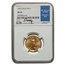 1995 1/4 oz American Gold Eagle MS-70 NGC (Moy)