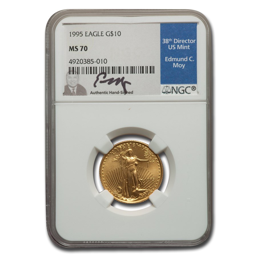 1995 1/4 oz American Gold Eagle MS-70 NGC (Moy)