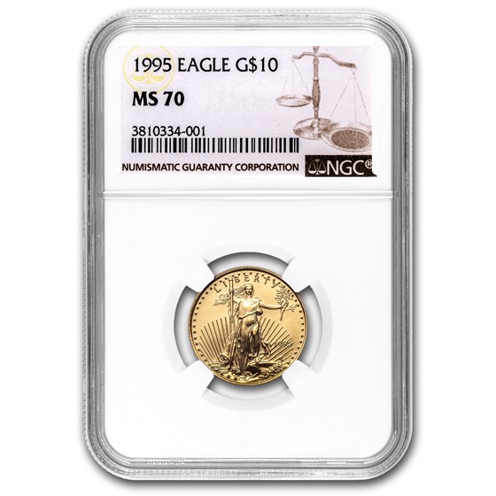 1995 1/4 oz American Gold Eagle MS-70 NGC 1995 1/4 oz American Gold Eagle MS-70 NGC