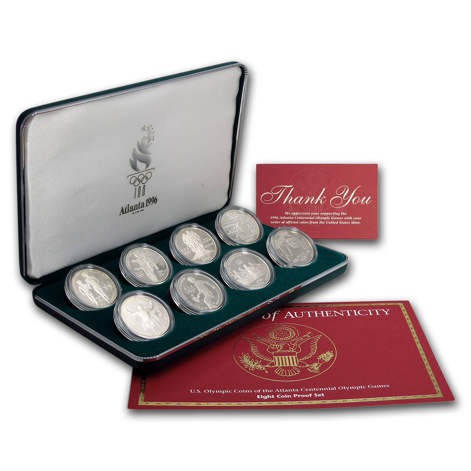 Buy 1995 & 1996 8-Coin Atlanta Olympic Proof Set (w/Box & COA) | APMEX
