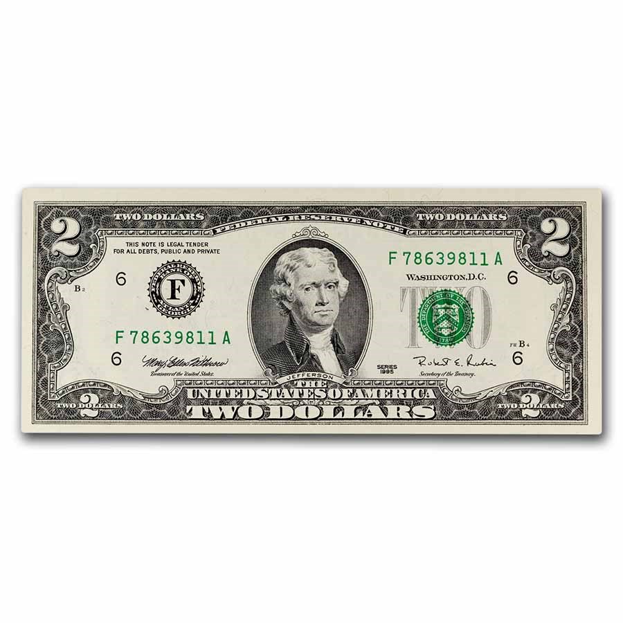1995 $2.00 FRN CU (Random Districts)