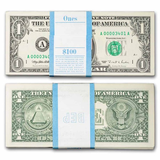 1995 (A-Boston) $1.00 FRN CU (Fr#1921-A), 100 consecutive
