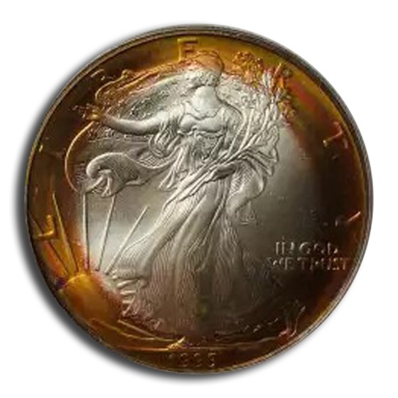 1995 American Silver Eagle MS-68 PCGS (Beautifully Toned)