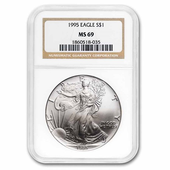 1995 American Silver Eagle MS-69 NGC 1995 American Silver Eagle MS-69 NGC