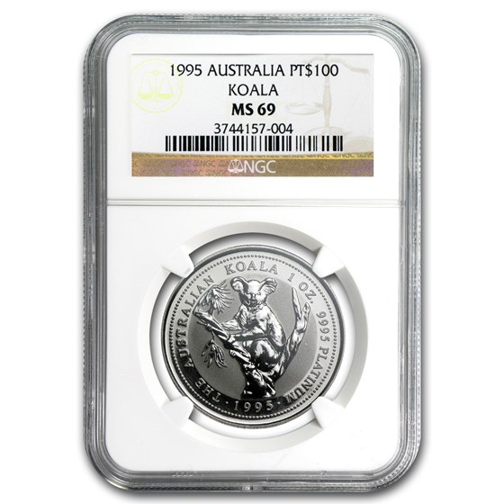 1995 Australia 1 oz Platinum Koala MS-69 NGC 1995 Australia 1 oz Platinum Koala MS-69 NGC