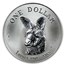 1995 Australia 1 oz Silver Kangaroo (Light Abrasions)