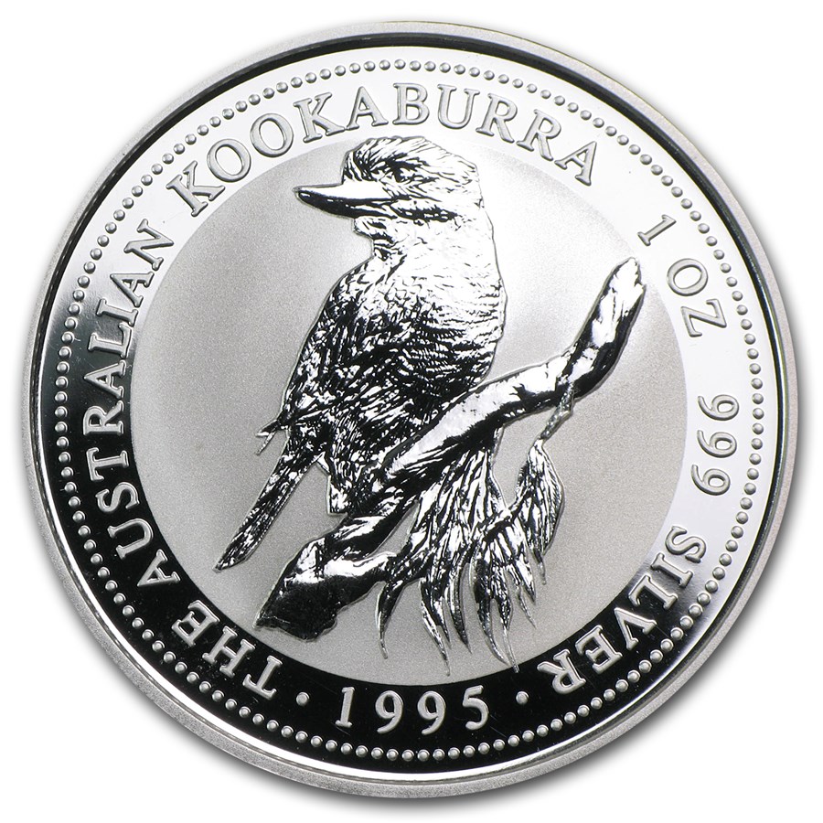 1995 Australia 1 oz Silver Kookaburra BU