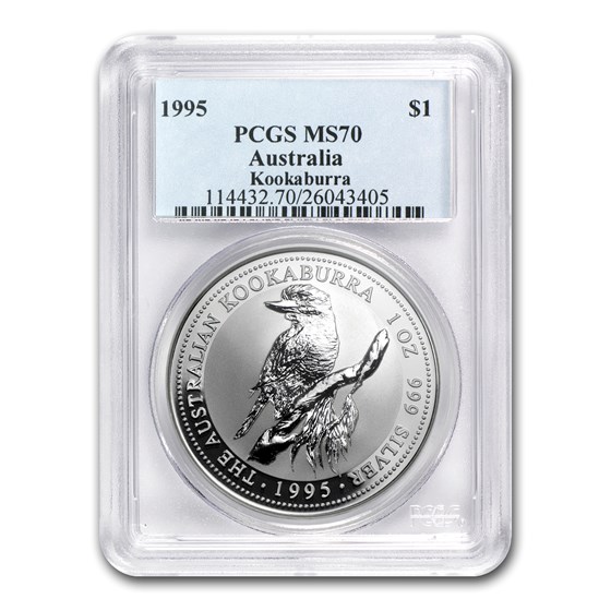 1995 Australia 1 oz Silver Kookaburra MS-70 PCGS 1995 Australia 1 oz Silver Kookaburra MS-70 PCGS