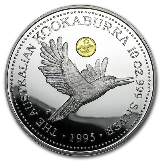 1995 Australia 10 oz Silver Kookaburra BU (Golden Eagle Privy) 1995 Australia 10 oz Silver Kookaburra BU (Golden Eagle Privy)