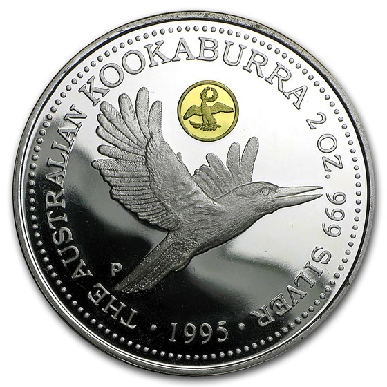 1995 Australia 2 oz Silver Kookaburra BU (Golden Eagle Privy) 1995 Australia 2 oz Silver Kookaburra BU (Golden Eagle Privy)