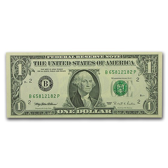 1995 (B-New York) $1.00 FRN CU (Fr#1921-B) 1995 (B-New York) $1.00 FRN CU (Fr#1921-B)
