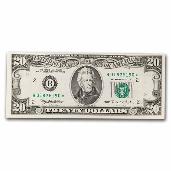 1995 (B-New York) $20 FRN AU (Fr#2081-B) 1995 (B-New York) $20 FRN AU (Fr#2081-B)
