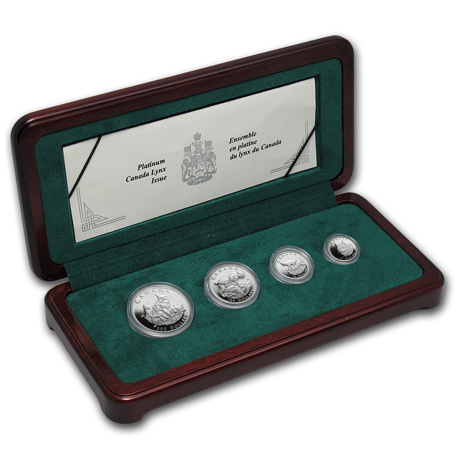 Buy 1995 Canada 4-Coin Proof Platinum Lynx Set (w/Box & COA) | APMEX