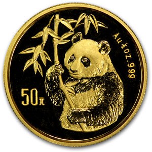 1995 China 1/2 oz Gold Panda BU (Not Sealed) 1995 China 1/2 oz Gold Panda BU (Not Sealed)