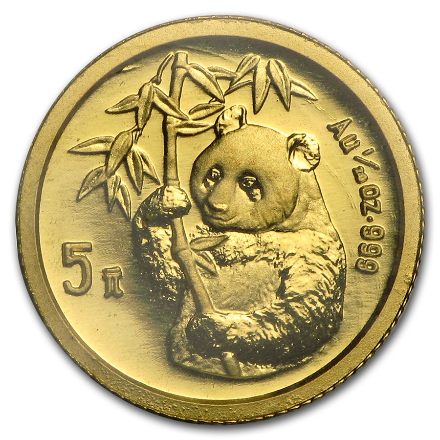 1995 China 1/20 oz Gold Panda Small Date BU (Sealed)