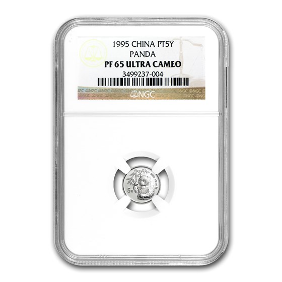 1995 China 1/20 oz Proof Platinum Panda PF-65 NGC 1995 China 1/20 oz Proof Platinum Panda PF-65 NGC