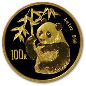 1995 China 1 oz Gold Panda Small Date BU (Sealed) 1995 China 1 oz Gold Panda Small Date BU (Sealed)