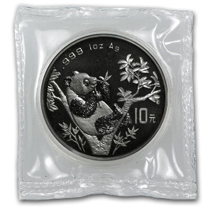 Buy 1995 China 1 oz Silver Panda Small Twig-Micro Date (Sealed