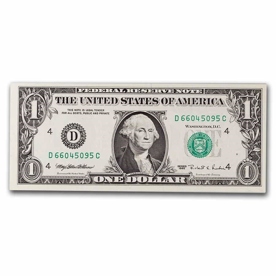 1995 (D-Cleveland) $1.00 FRN CU (Fr#1923-D) Web Fed