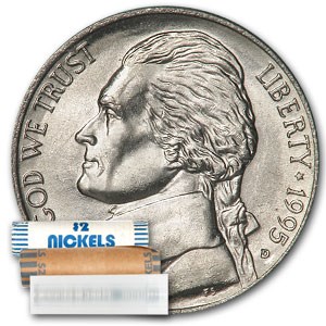 1995-D Jefferson Nickel 40-Coin Roll BU