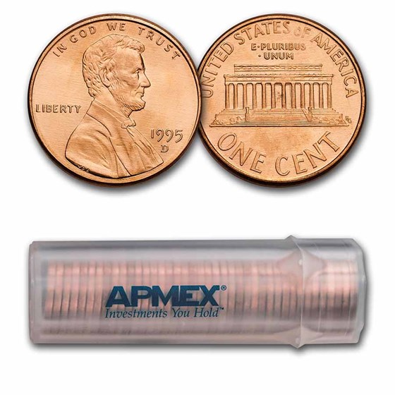 1995-D Lincoln Cent 50-Coin Roll BU 1995-D Lincoln Cent 50-Coin Roll BU