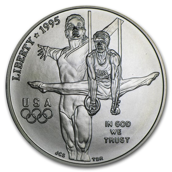 1995-D Olympic Gymnast $1 Silver Commem BU (Capsule Only) 1995-D Olympic Gymnast $1 Silver Commem BU (Capsule Only)