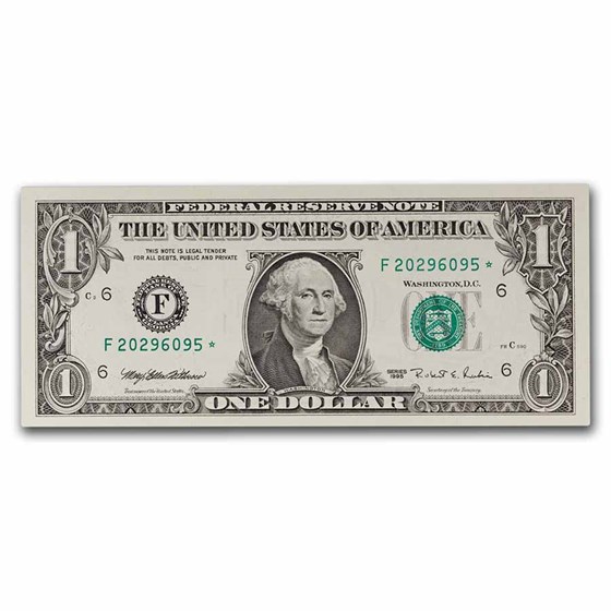 1995* (F-Atlanta) $1.00 FRN CU (Fr#1922-F*) Star Note!