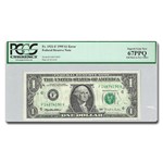 1995 (F-Atlanta) $1 FRN CU-67 PPQ PCGS (Fr#1921-F) Offset Print