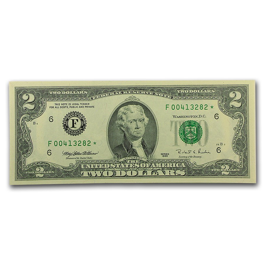 1995* (F-Atlanta) $2.00 FRN CU (Fr#1936-F*) Star Note